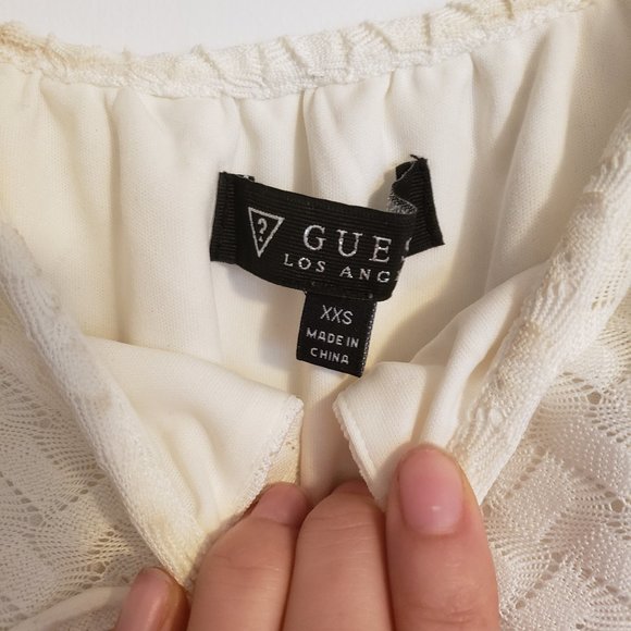 White and Blue Guess Boho dress - Picture 2 of 2